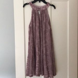 Francesca’s purple lacy dress